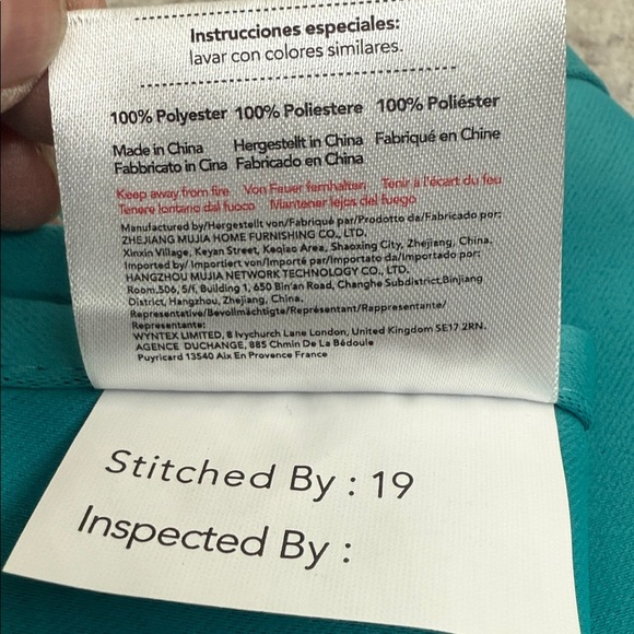 Teal Grommet Curtains 2 panels each 41x63in. Brand new polyester - Picture 3 of 3